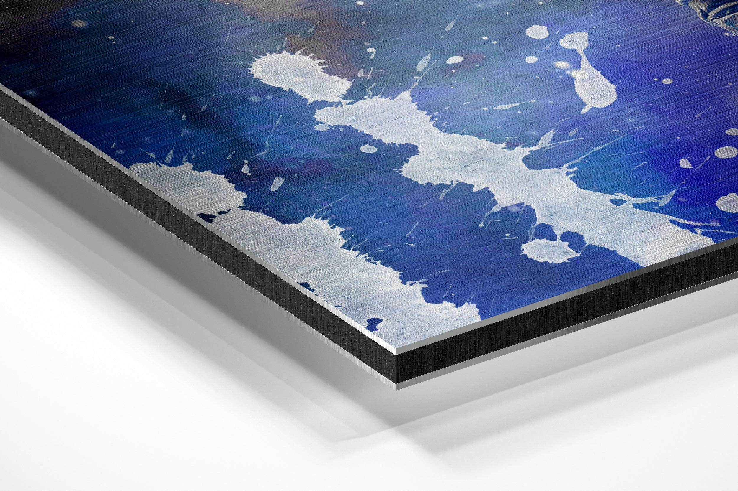 Fly in Space Brushed Aluminium Dibond Wall Art.