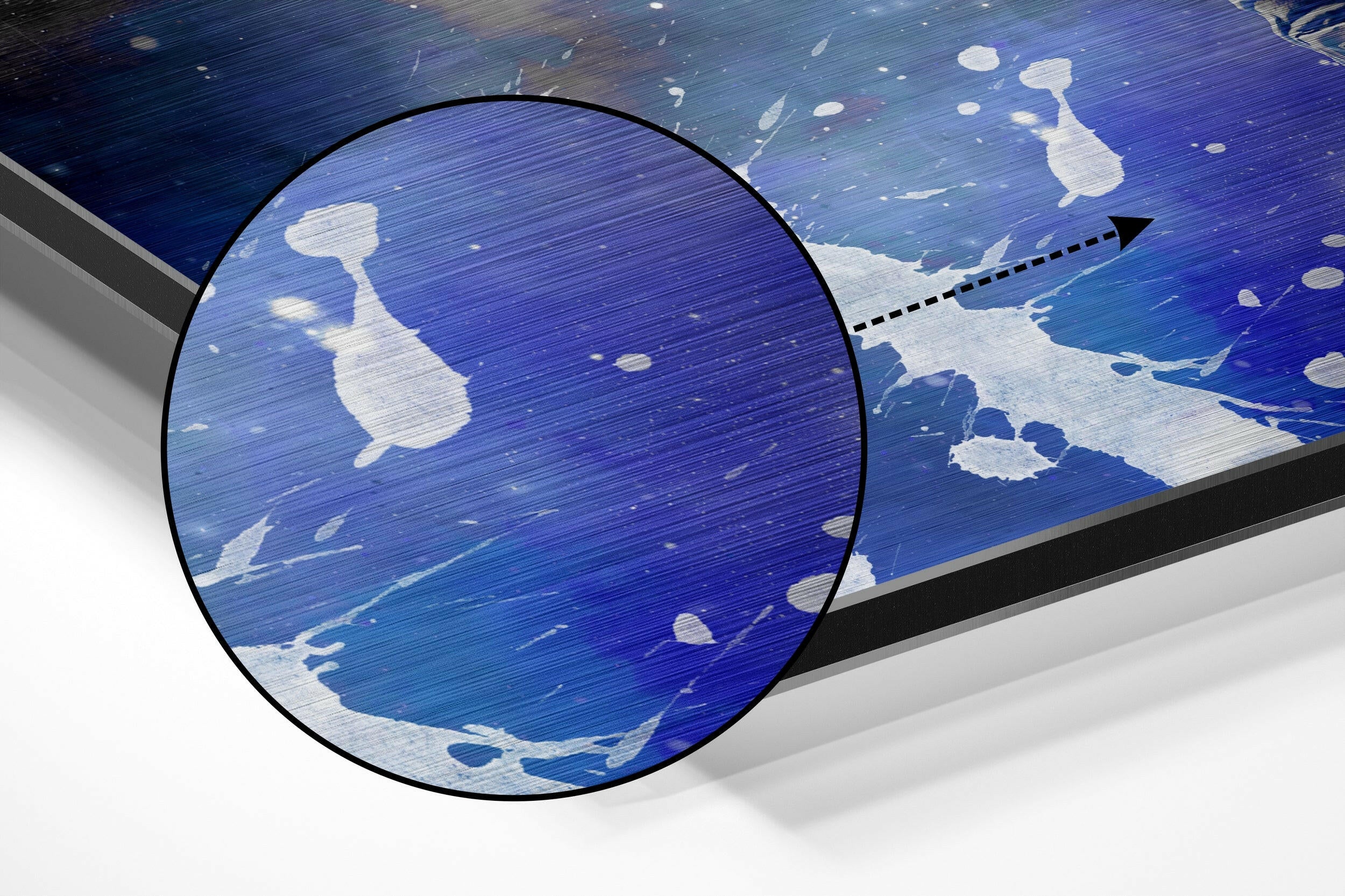 Fly in Space Brushed Aluminium Dibond Wall Art.