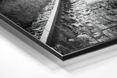 Red Umbrella Brushed Aluminium Dibond Wall Art.