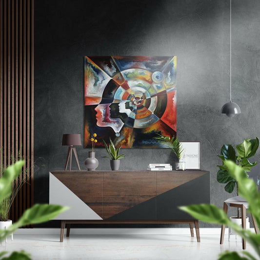 Spiral Thoughts Brushed Aluminium Dibond Wall Art.