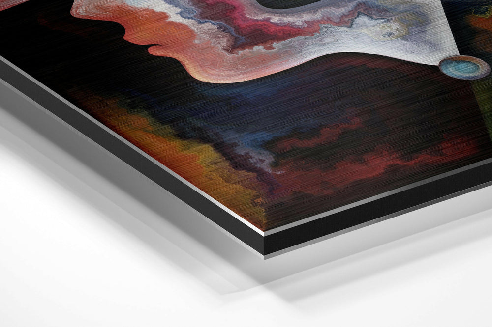 Spiral Thoughts Brushed Aluminium Dibond Wall Art.