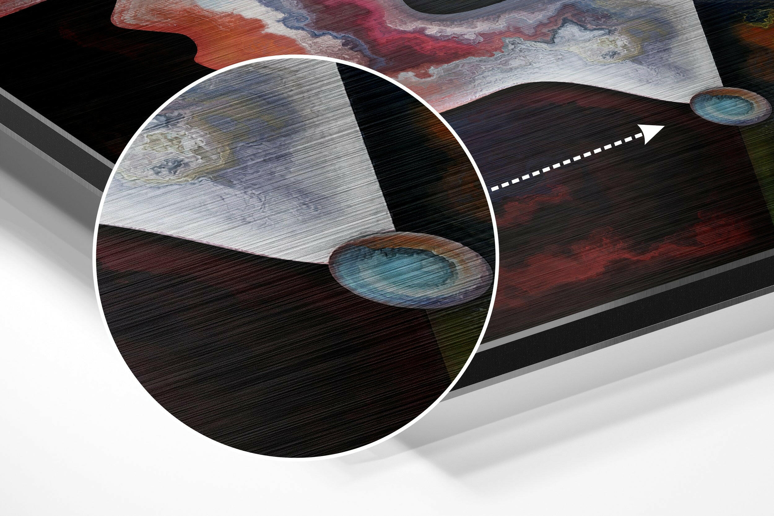 Spiral Thoughts Brushed Aluminium Dibond Wall Art.