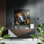 Picasso Style Brushed Aluminium Dibond Wall Art.
