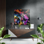 Feel  the Music Brushed Aluminium Dibond Wall Art.