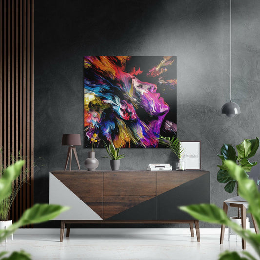 Feel  the Music Brushed Aluminium Dibond Wall Art.