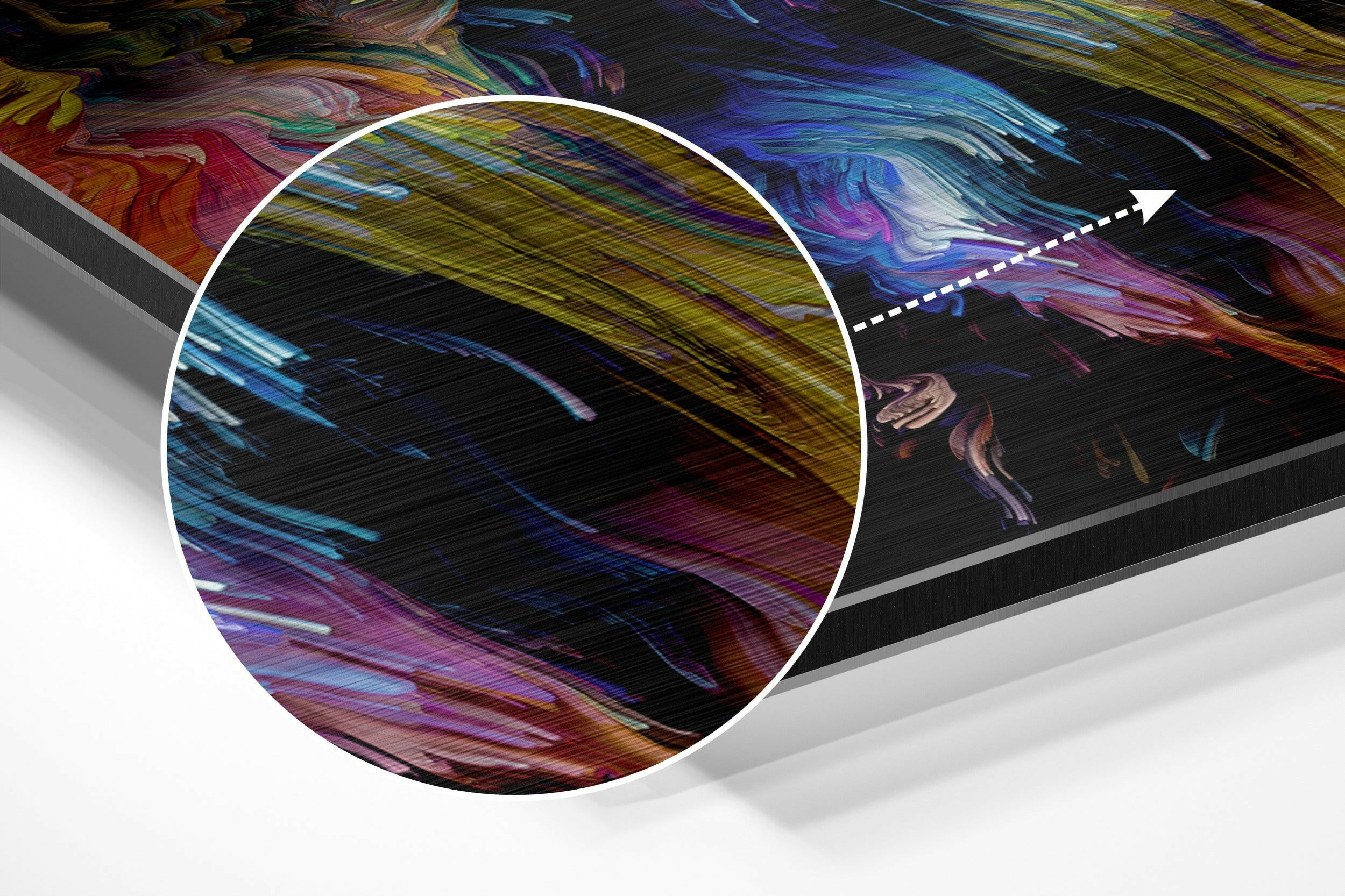 Feel  the Music Brushed Aluminium Dibond Wall Art.