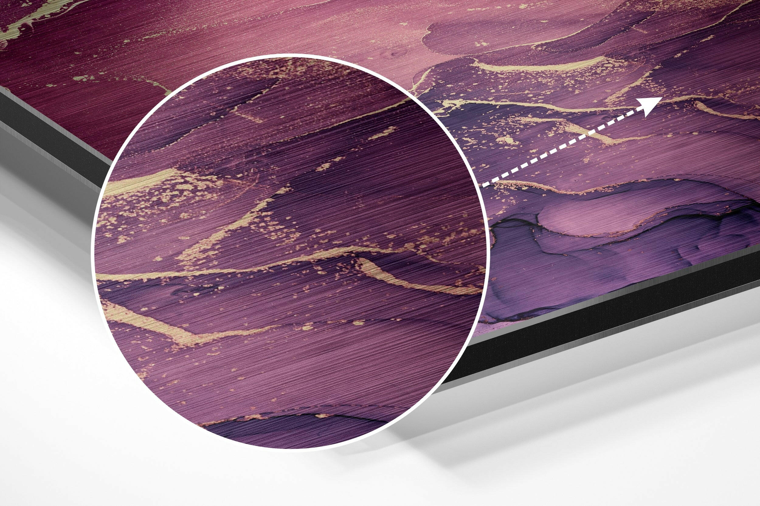 Marmoreal Brushed Aluminium Dibond Wall Art.