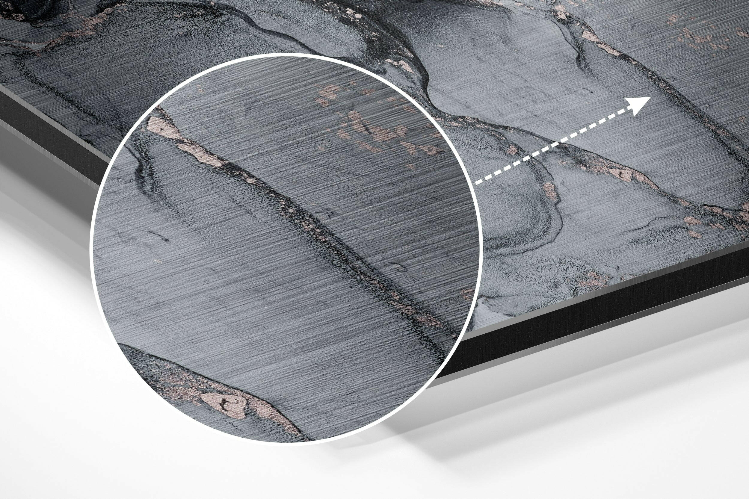 Marmoreal Brushed Aluminium Dibond Wall Art.