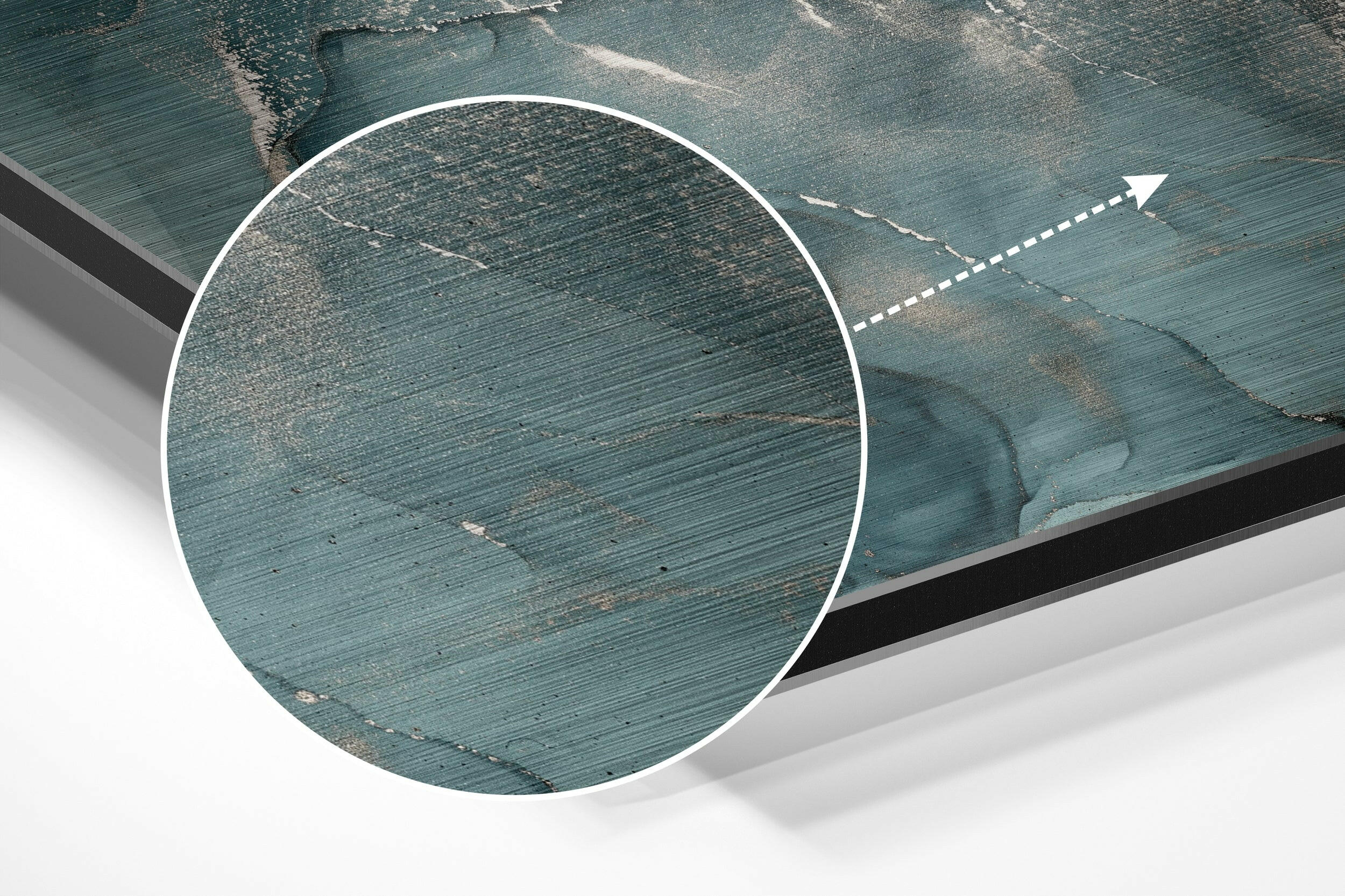 Marmoreal Brushed Aluminium Dibond Wall Art.