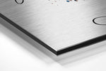 Line Art Brushed Aluminium Dibond Wall Art.