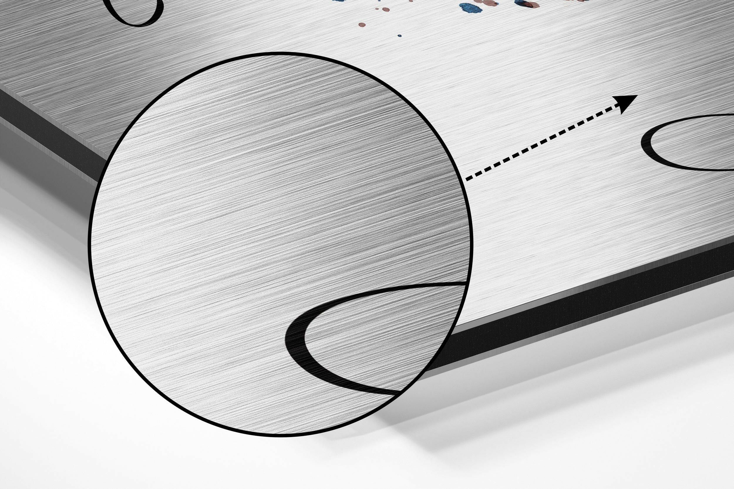 Line Art Brushed Aluminium Dibond Wall Art.