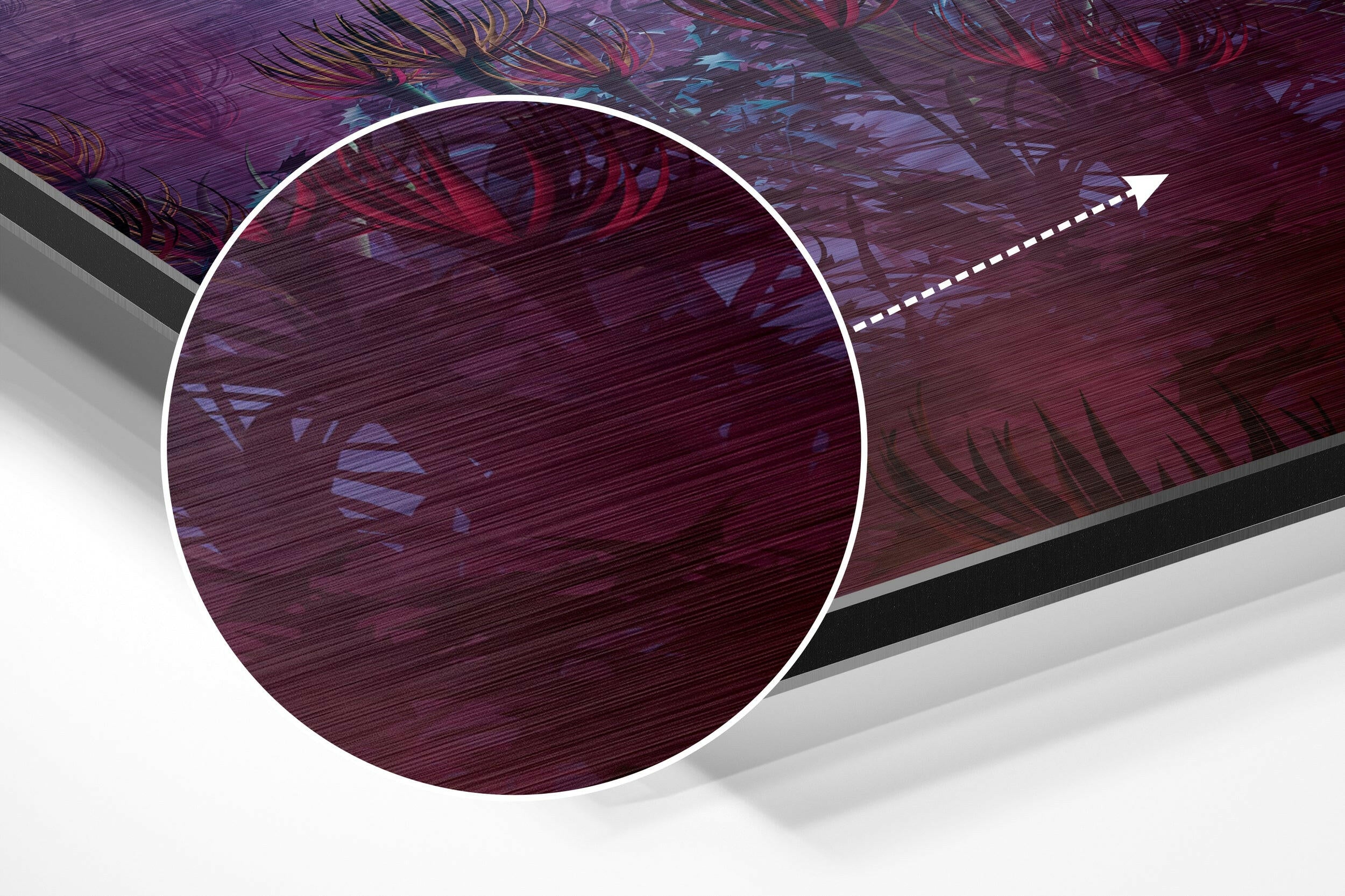 Space Traveller Brushed Aluminium Dibond Wall Art.