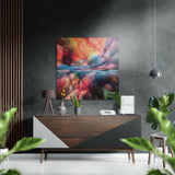 Colorful Clouds Brushed Aluminium Dibond Wall Art.
