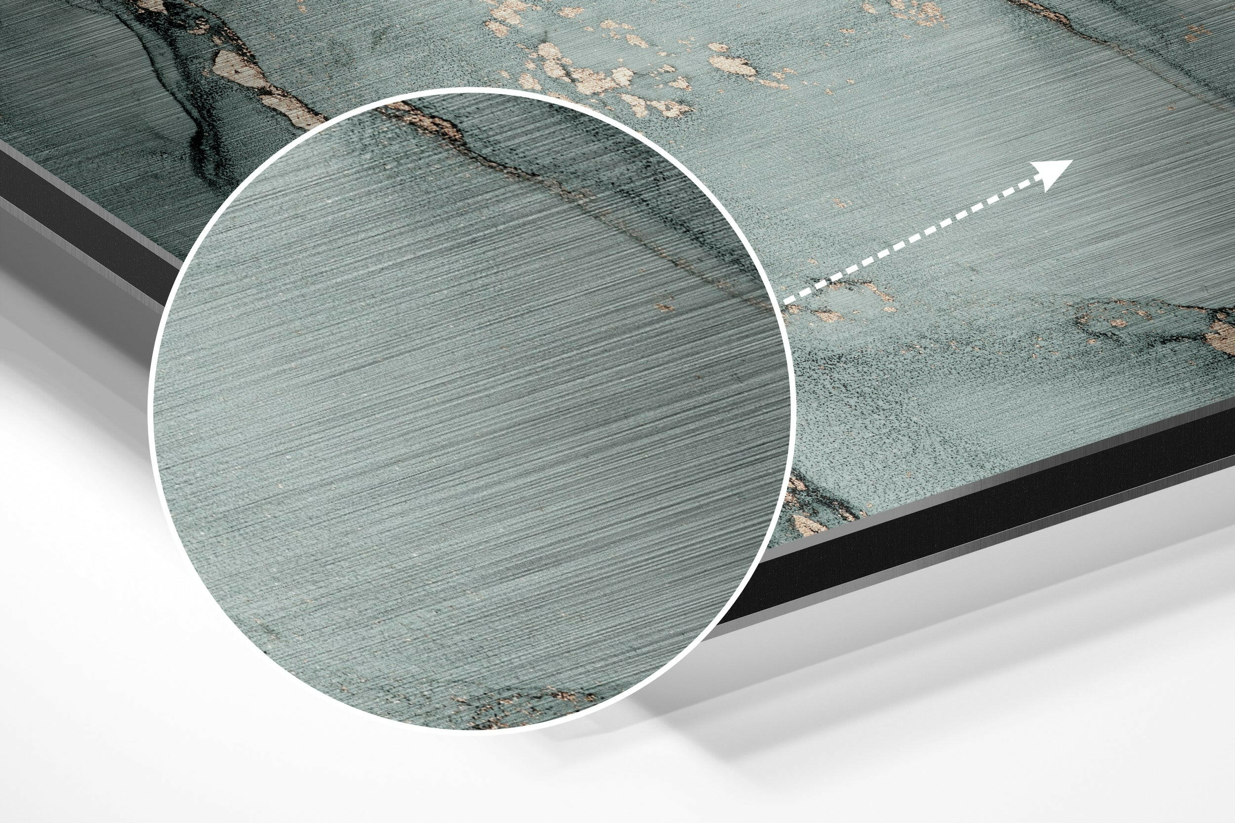 Marmoreal Brushed Aluminium Dibond Wall Art.