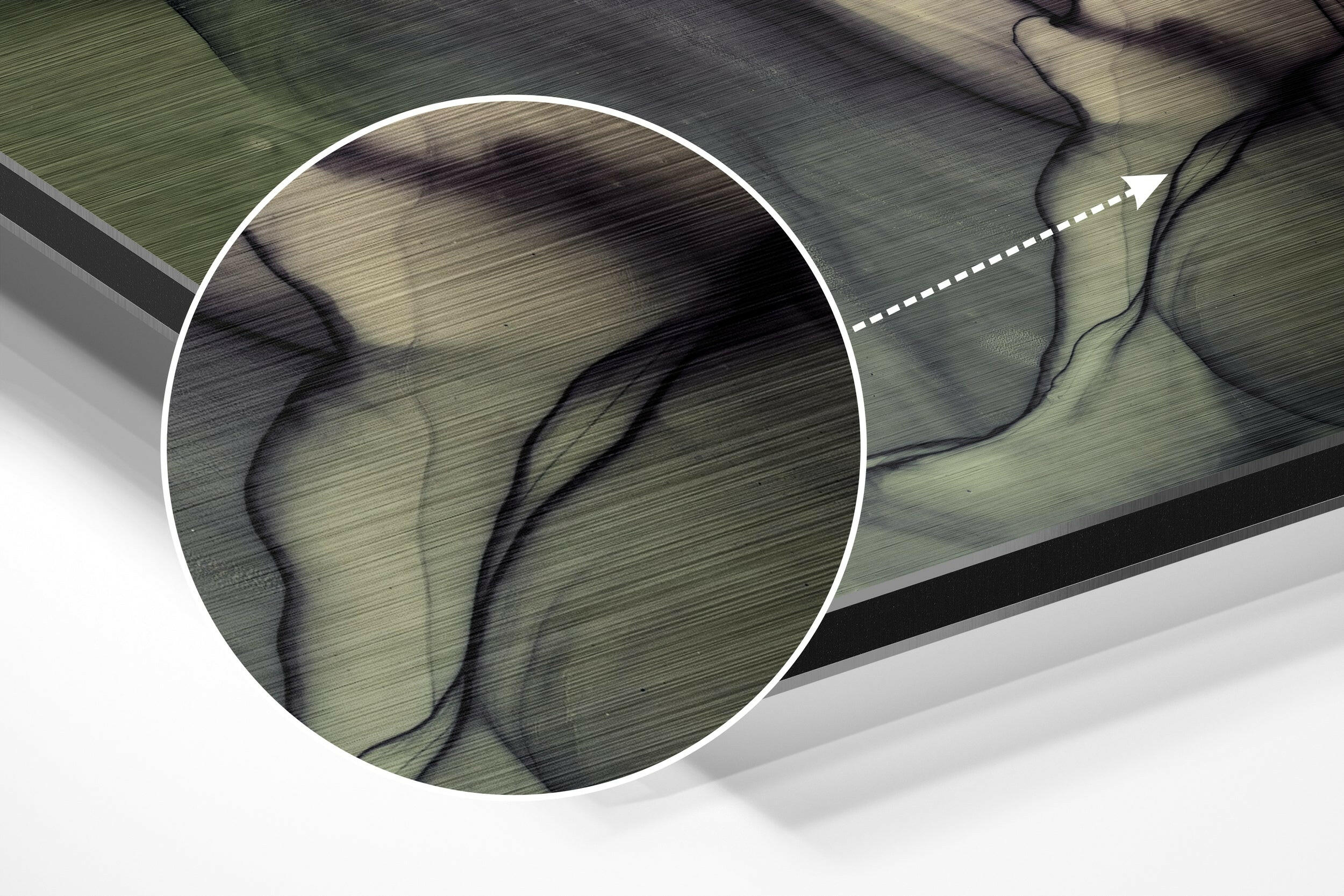 Marmoreal Brushed Aluminium Dibond Wall Art.