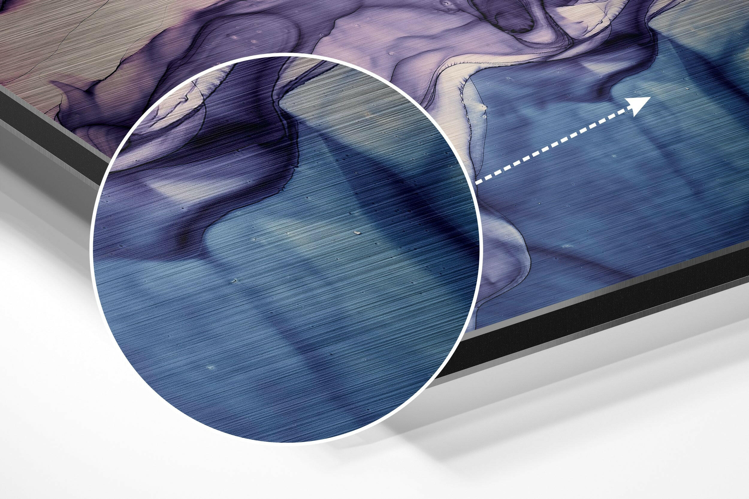 Marmoreal Brushed Aluminium Dibond Wall Art.