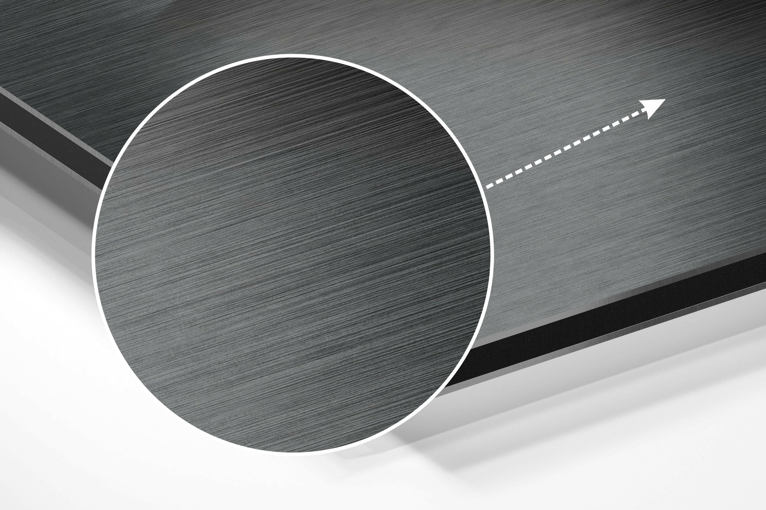 Loop Brushed Aluminium Dibond Wall Art.