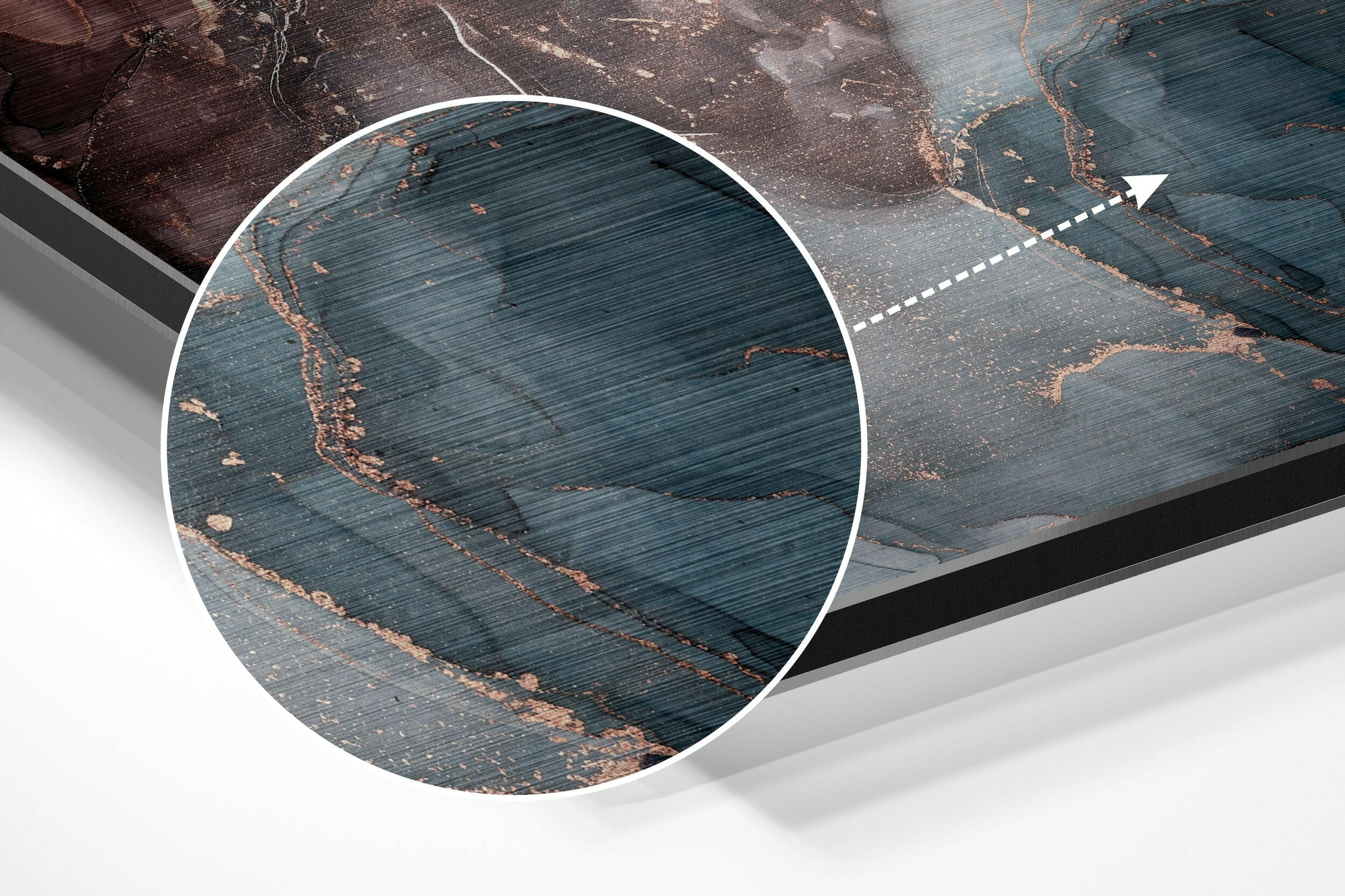 Marmoreal Brushed Aluminium Dibond Wall Art.