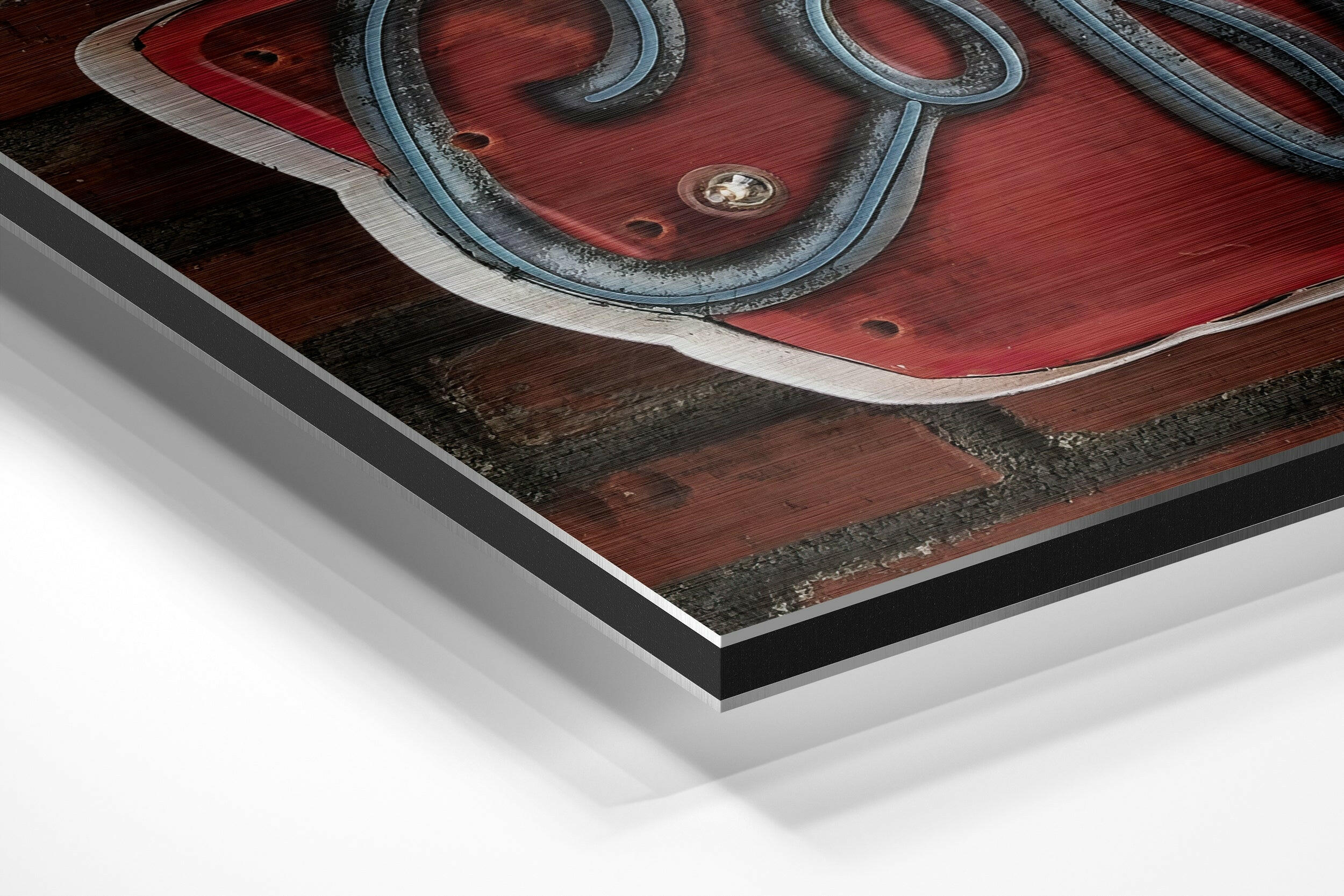 Hot Coffee Brushed Aluminium Dibond Wall Art.