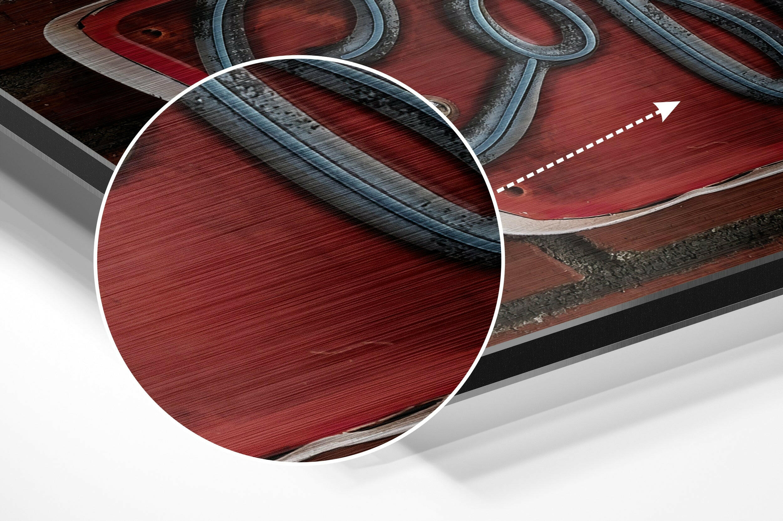 Hot Coffee Brushed Aluminium Dibond Wall Art.