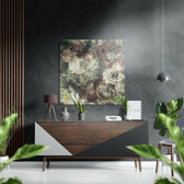 Flower Brushed Aluminium Dibond Wall Art.
