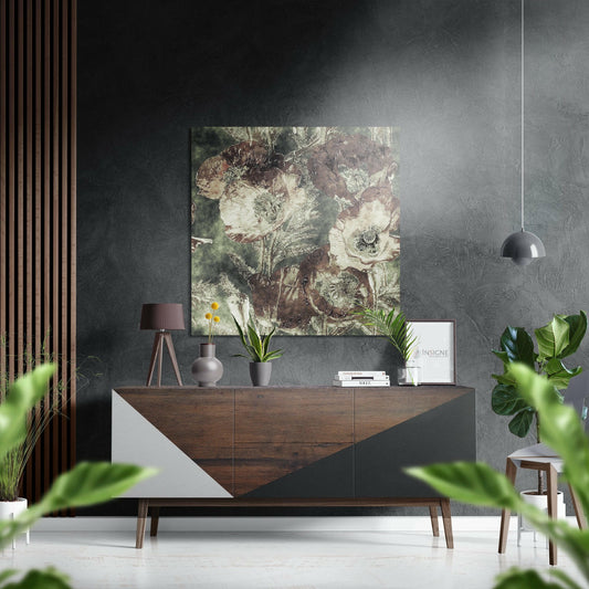 Flower Brushed Aluminium Dibond Wall Art.