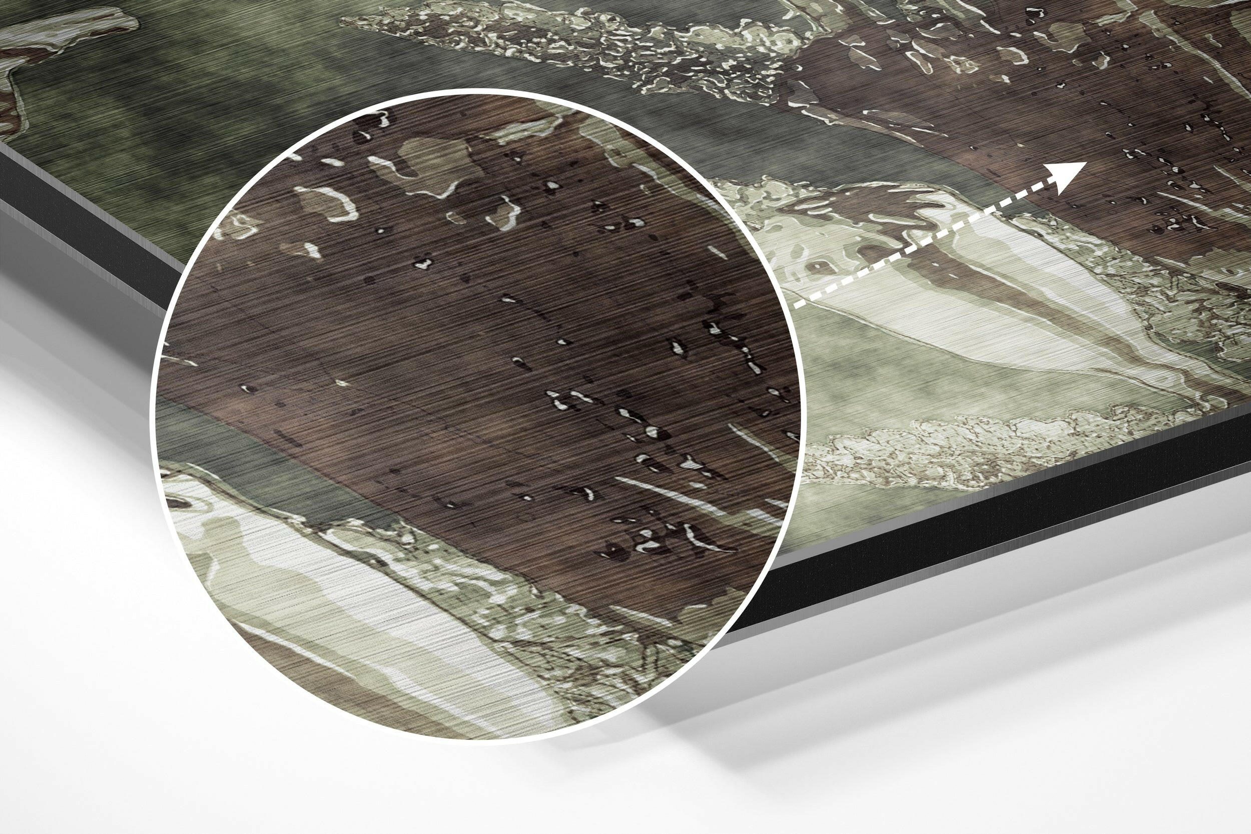 Flower Brushed Aluminium Dibond Wall Art.