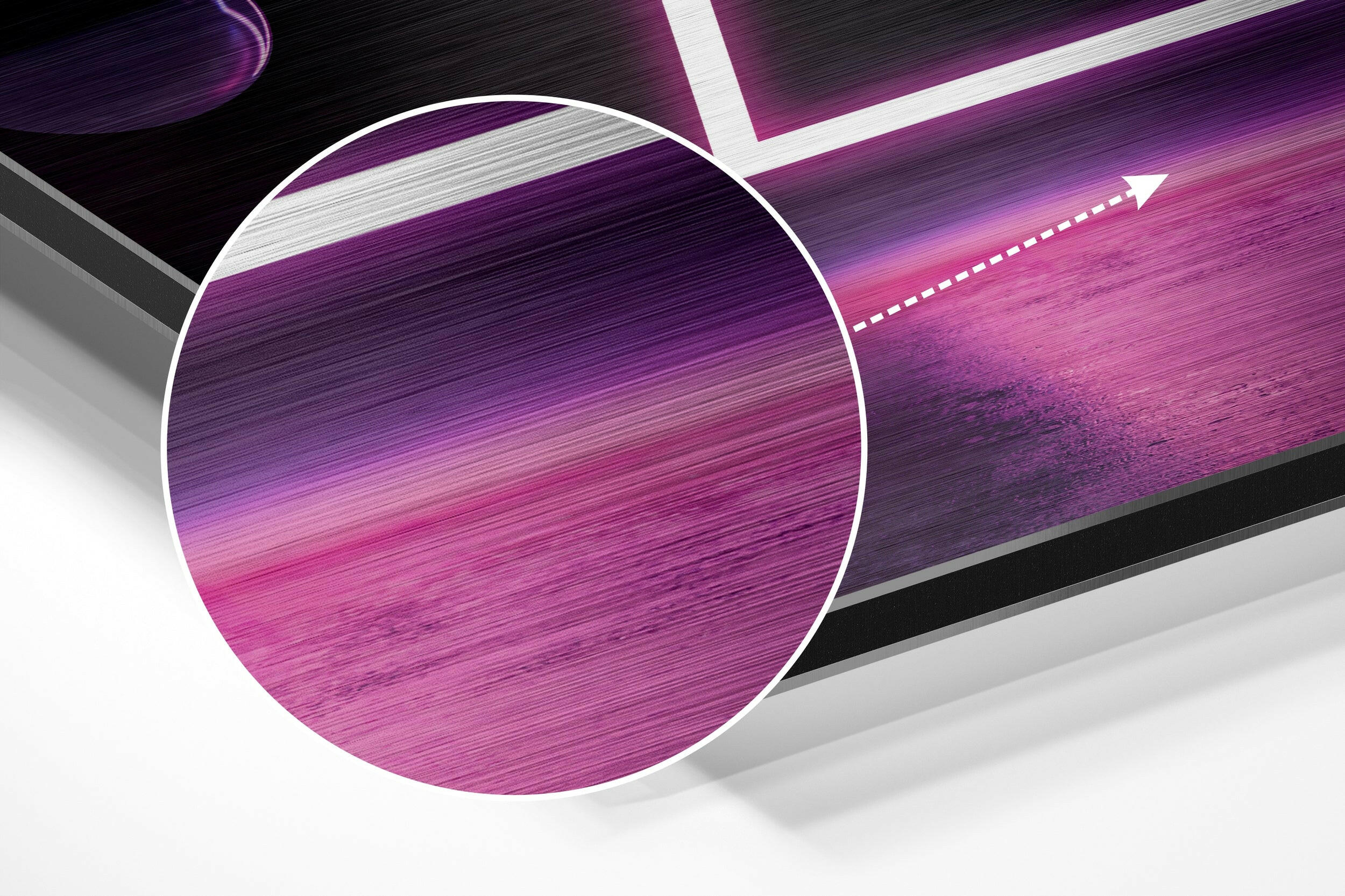 Bubbles Brushed Aluminium Dibond Wall Art.