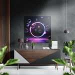 Bubbles Brushed Aluminium Dibond Wall Art.