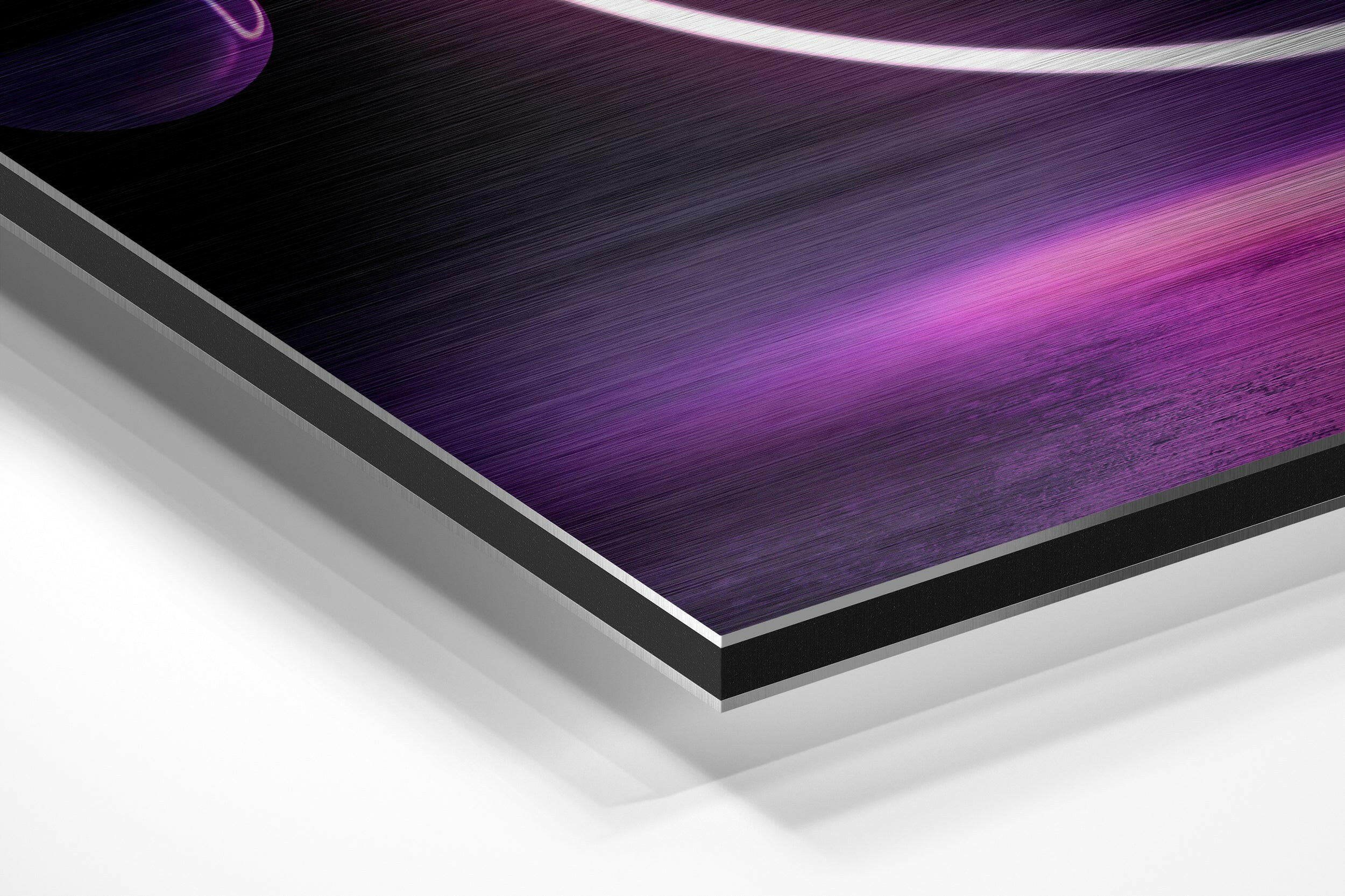 Bubbles Brushed Aluminium Dibond Wall Art.