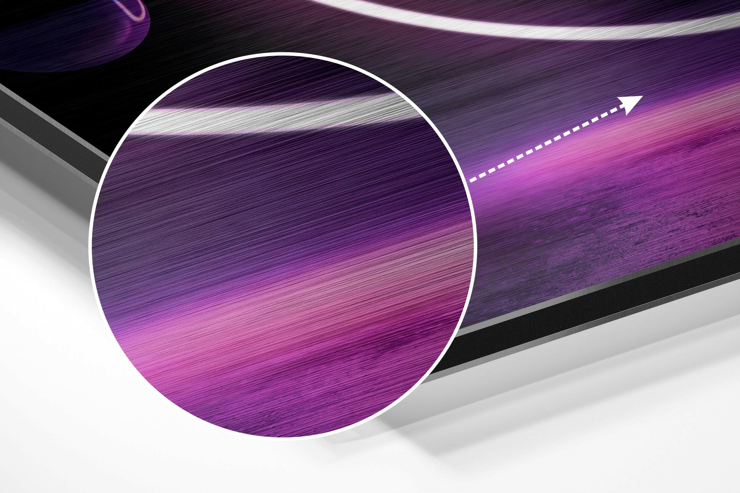 Bubbles Brushed Aluminium Dibond Wall Art.