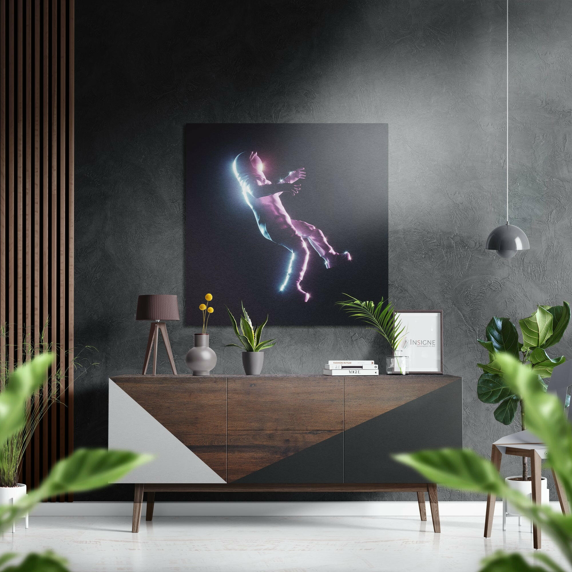 Space Traveller Brushed Aluminium Dibond Wall Art.