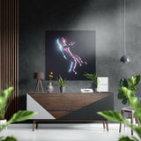 Space Traveller Brushed Aluminium Dibond Wall Art.