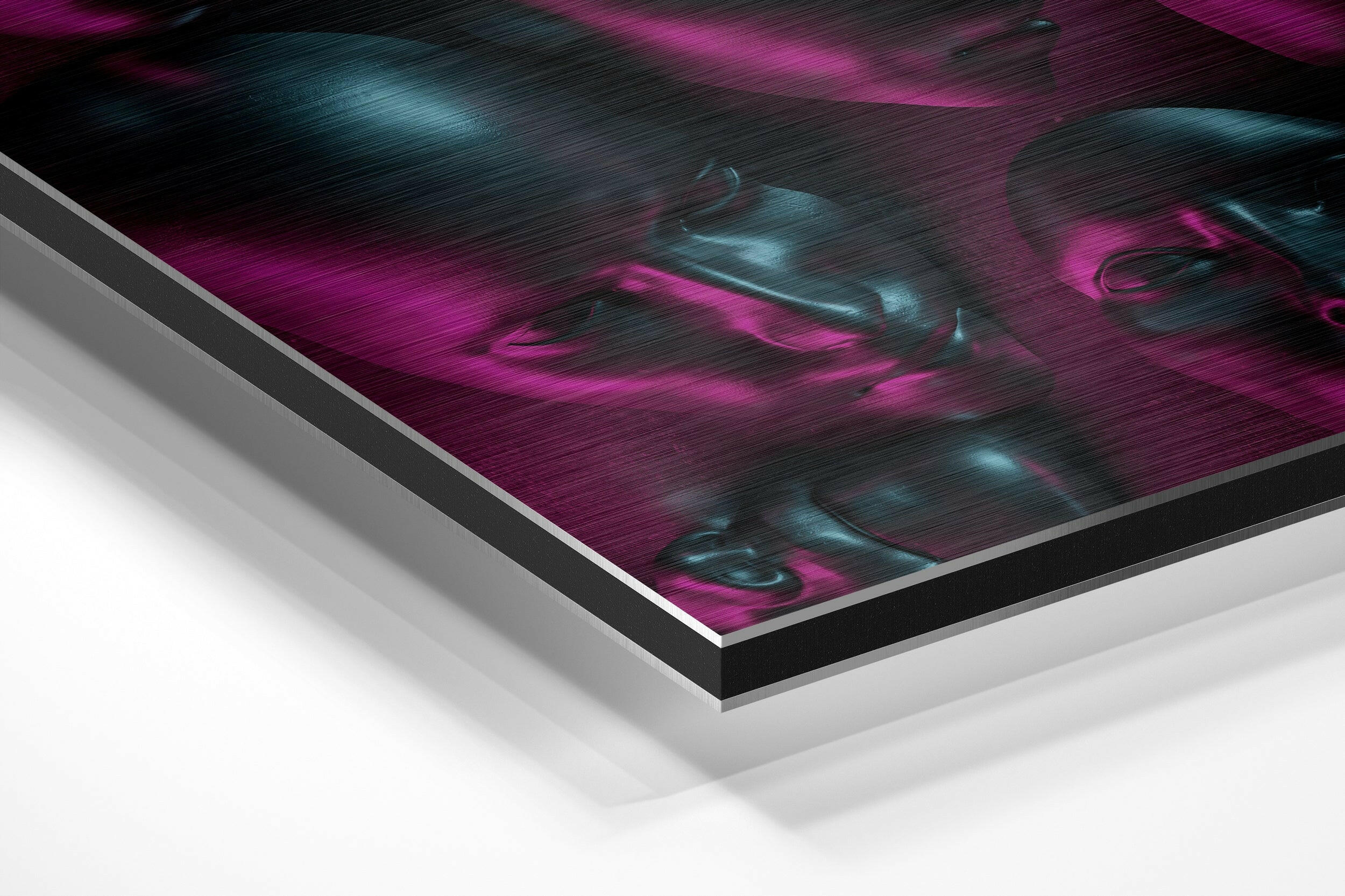 Heads Brushed Aluminium Dibond Wall Art.