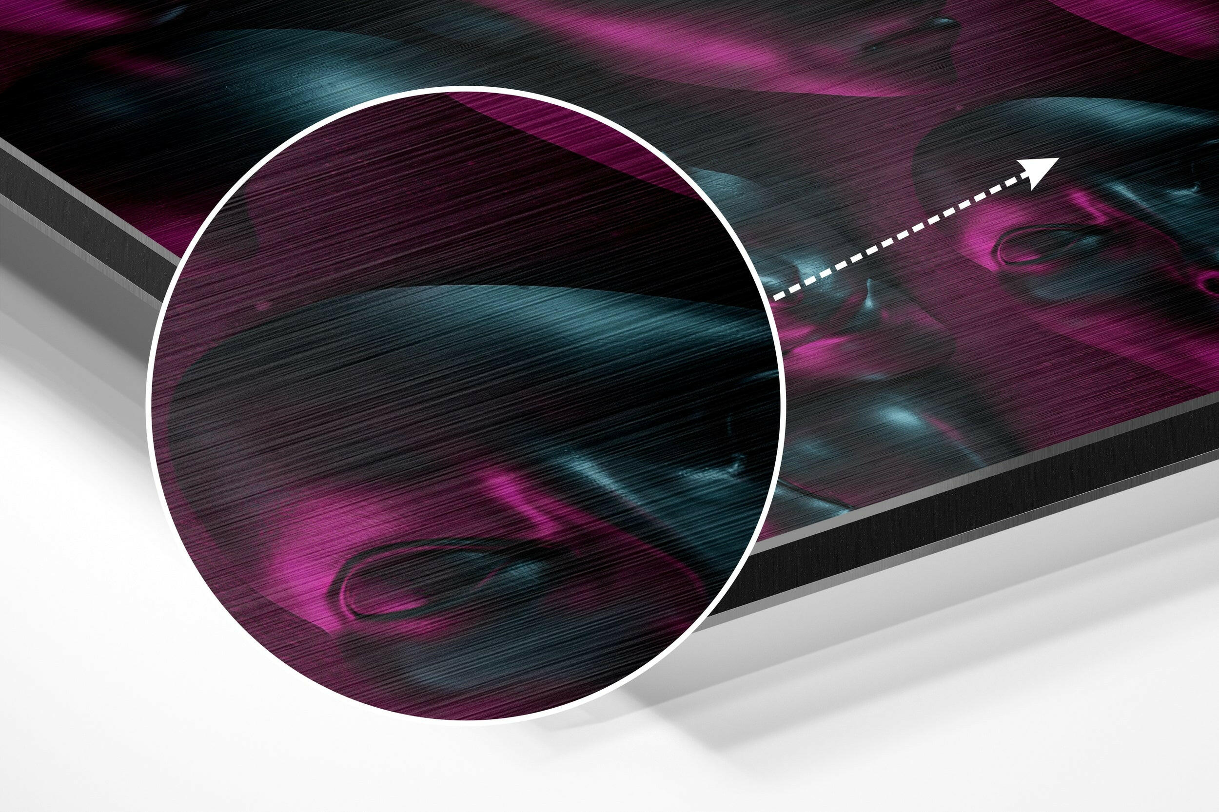 Heads Brushed Aluminium Dibond Wall Art.