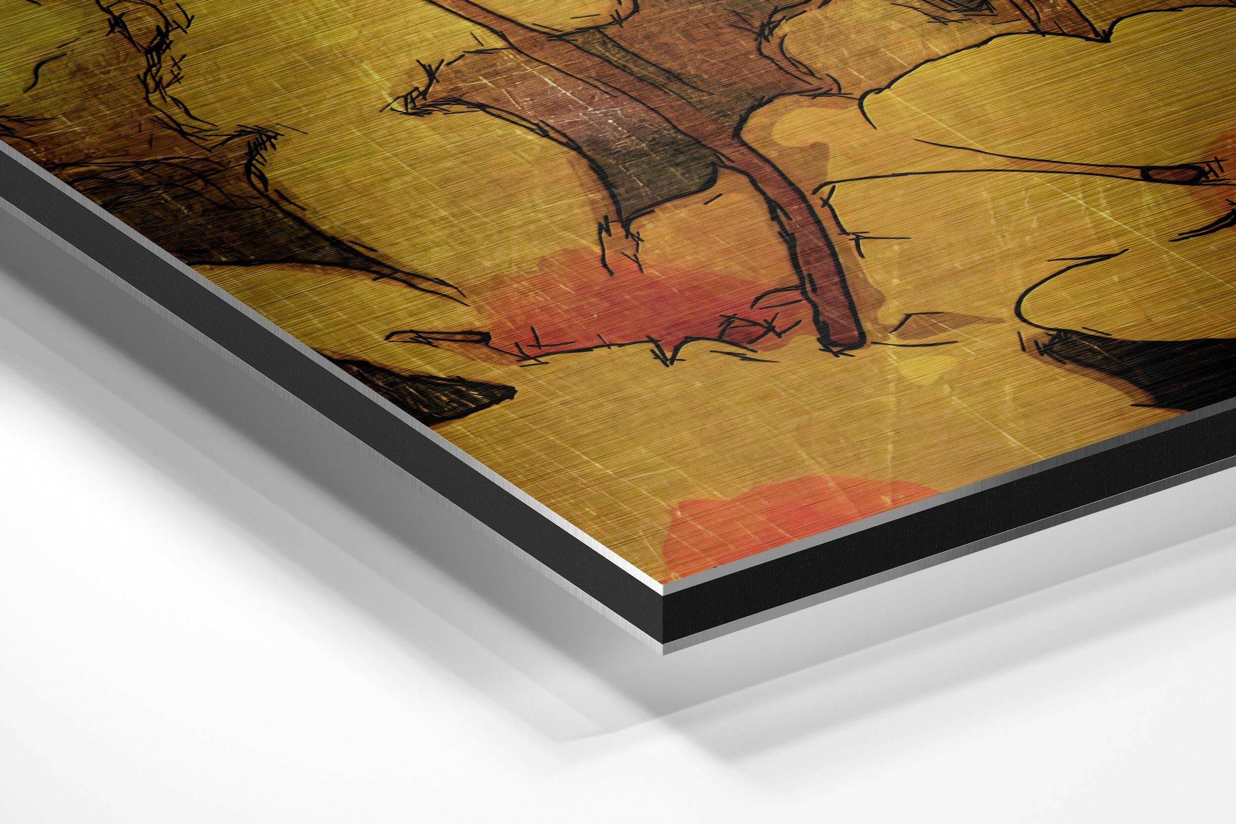 Flowers Brushed Aluminium Dibond Wall Art.