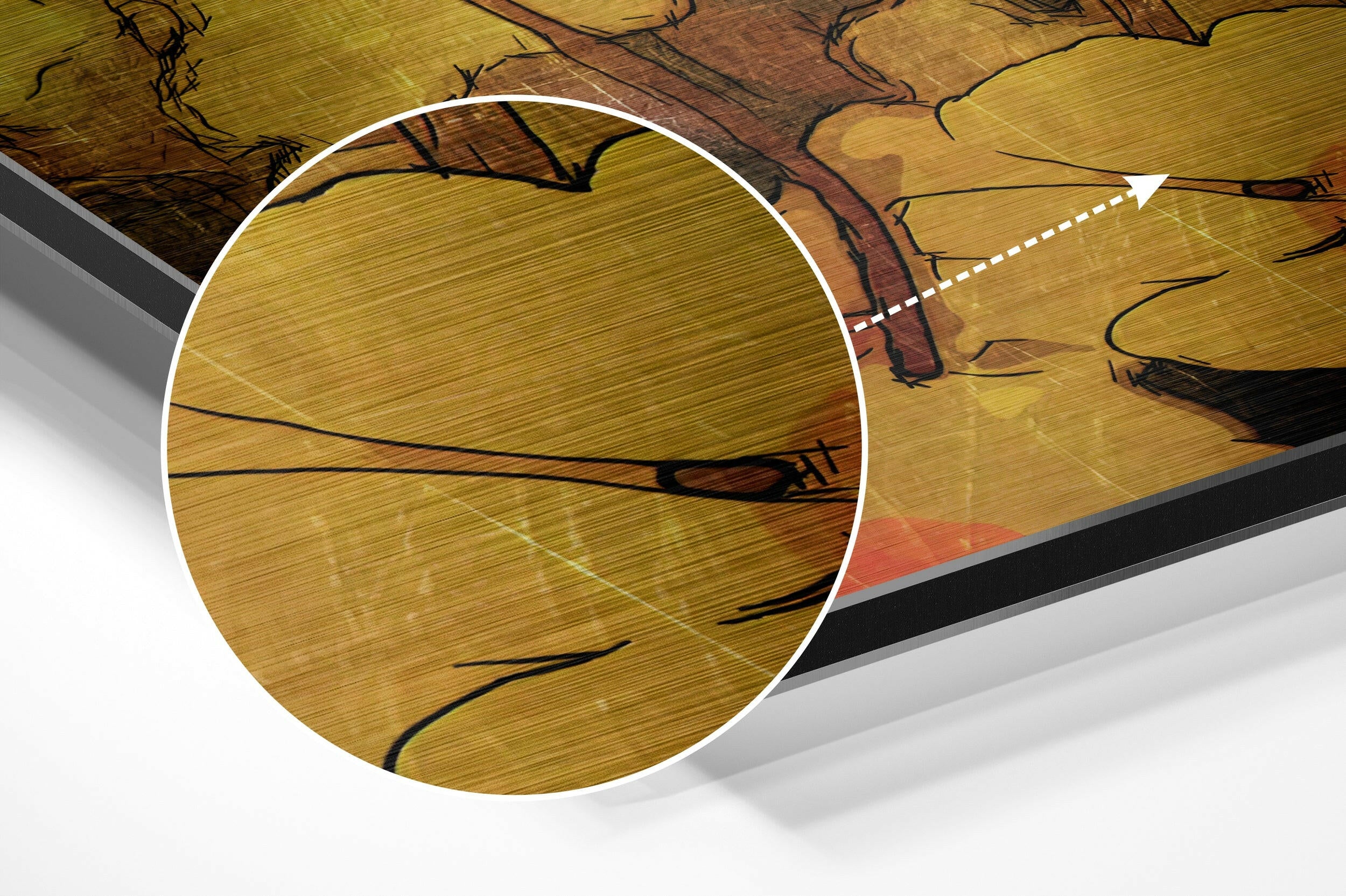 Flowers Brushed Aluminium Dibond Wall Art.