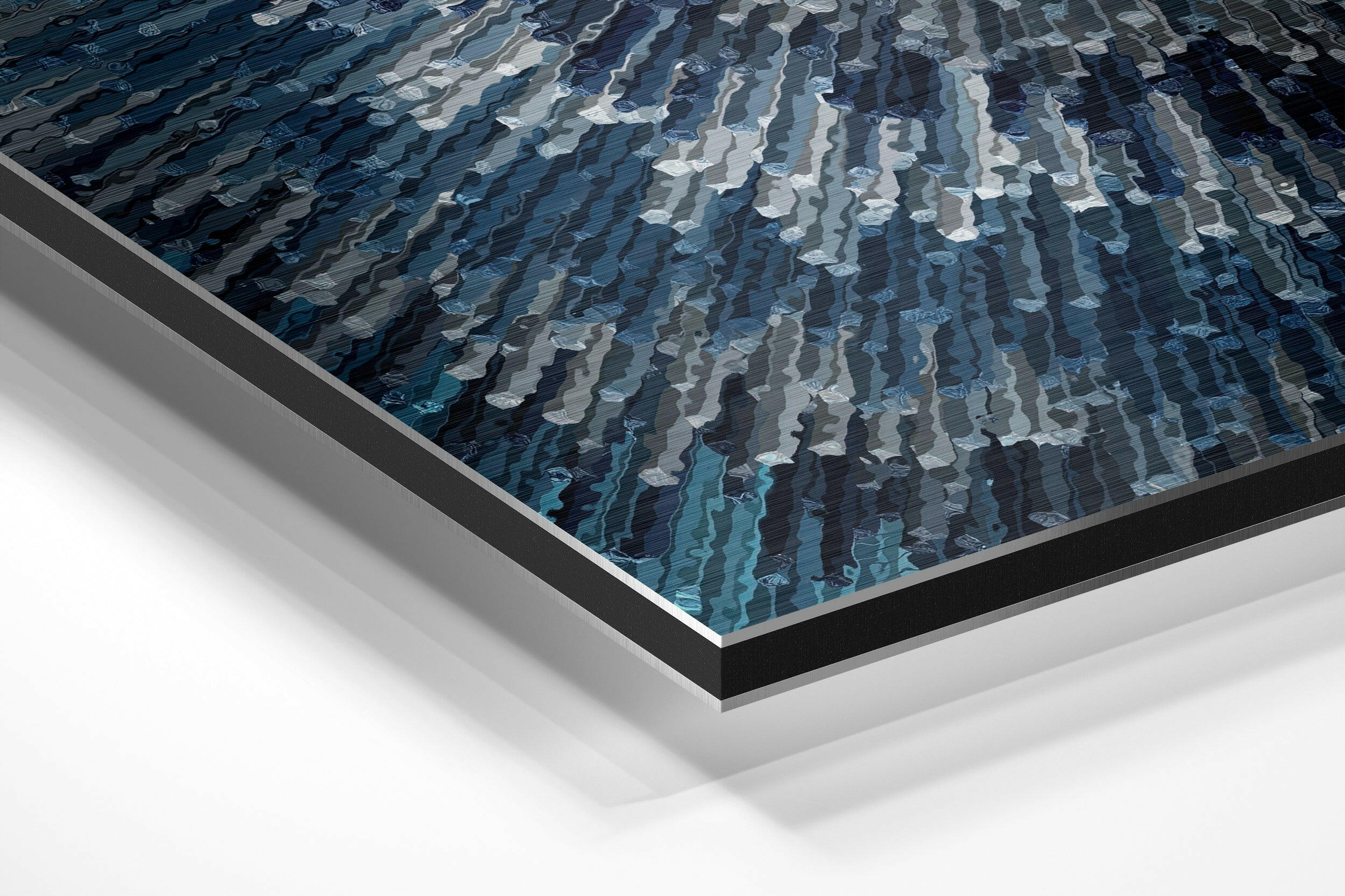 Blue Brushed Aluminium Dibond Wall Art.