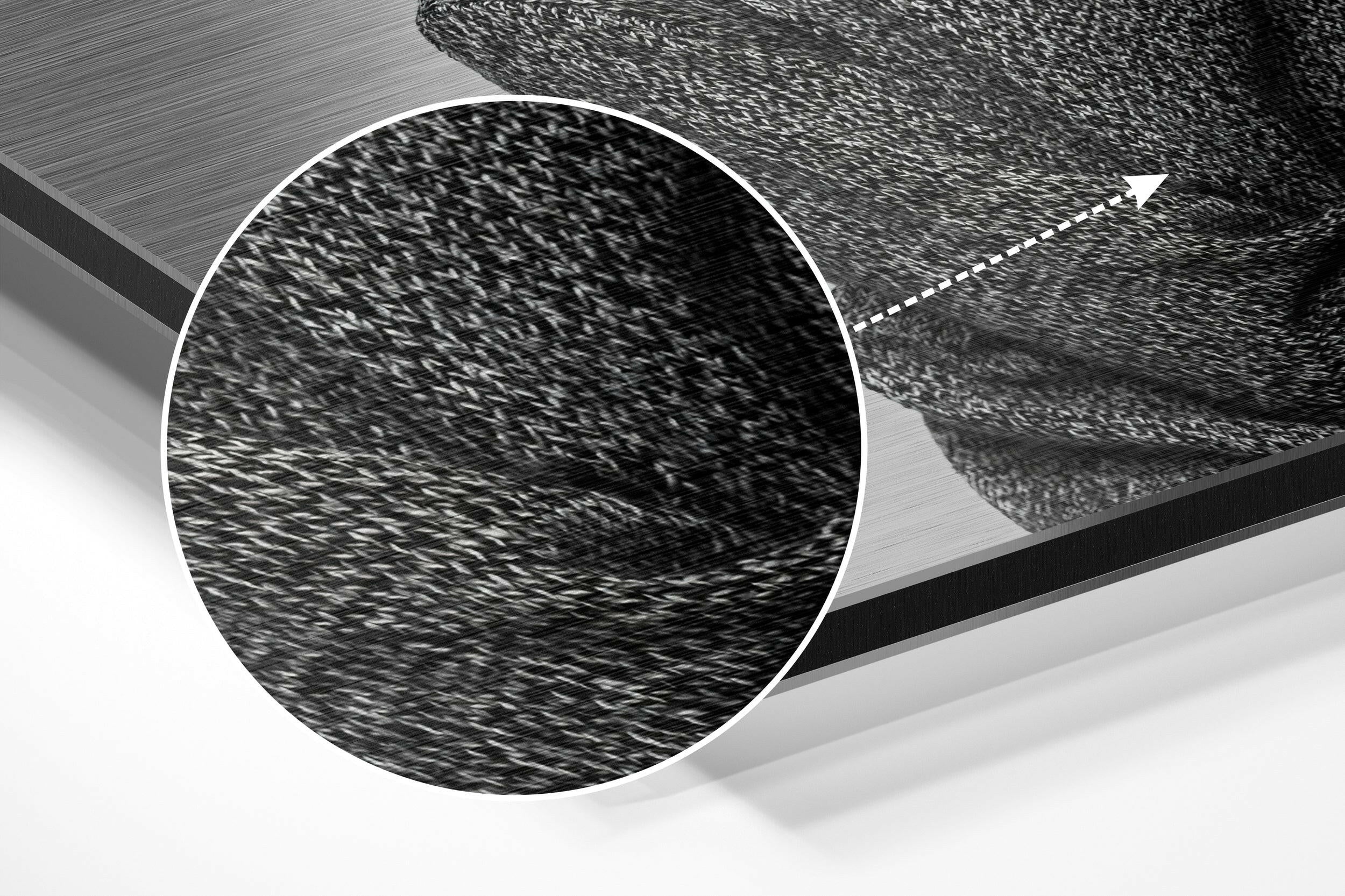 Goat-Headed Brushed Aluminium Dibond Wall Art.