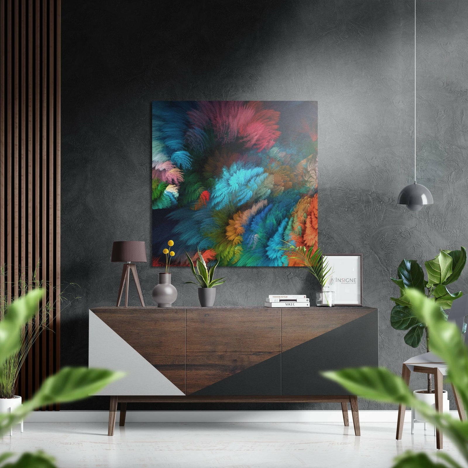 Variegated Brushed Aluminium Dibond Wall Art