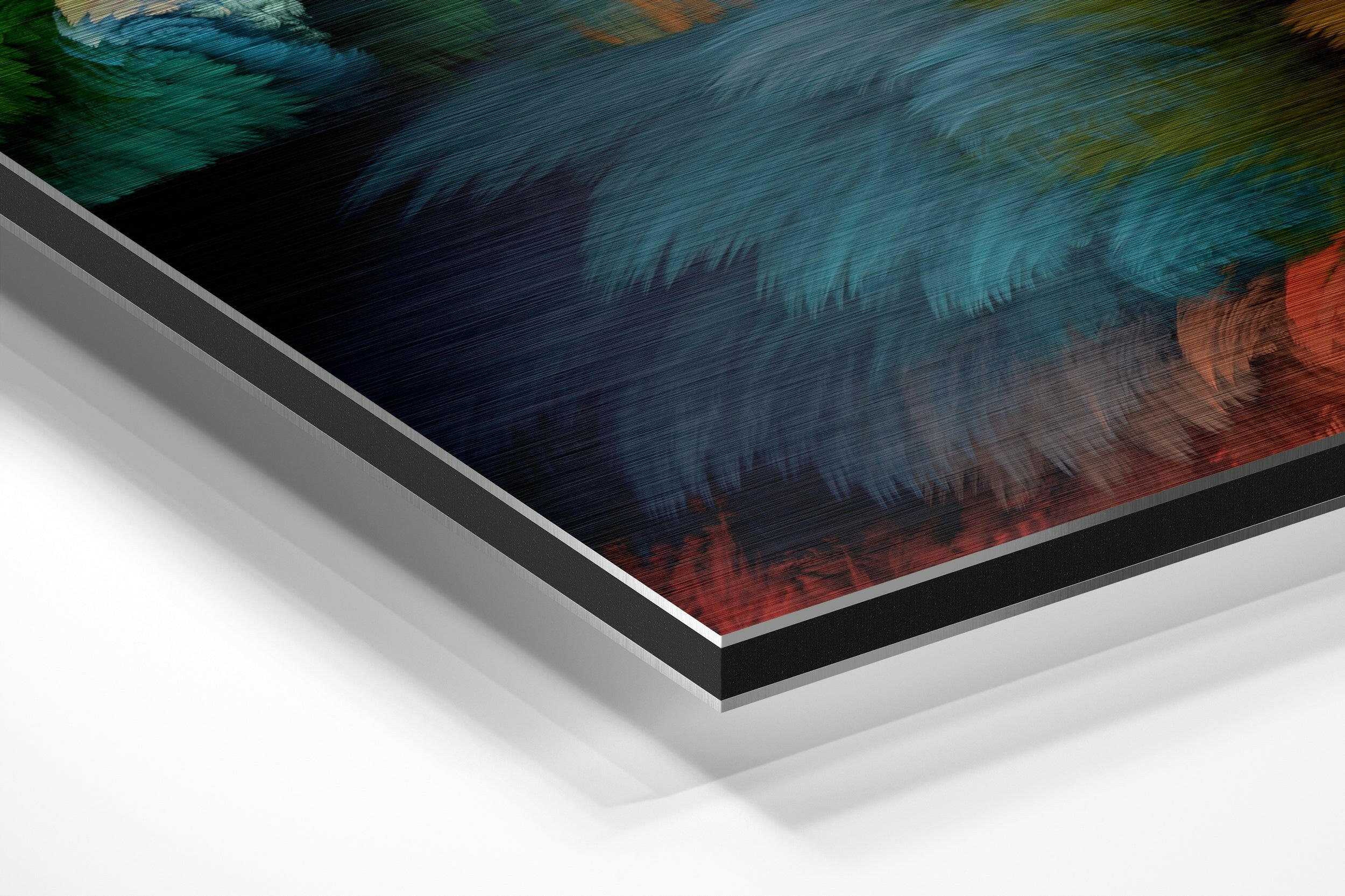 Variegated Brushed Aluminium Dibond Wall Art.