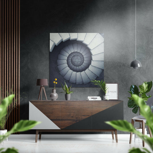 Stairs Brushed Aluminium Dibond Wall Art.