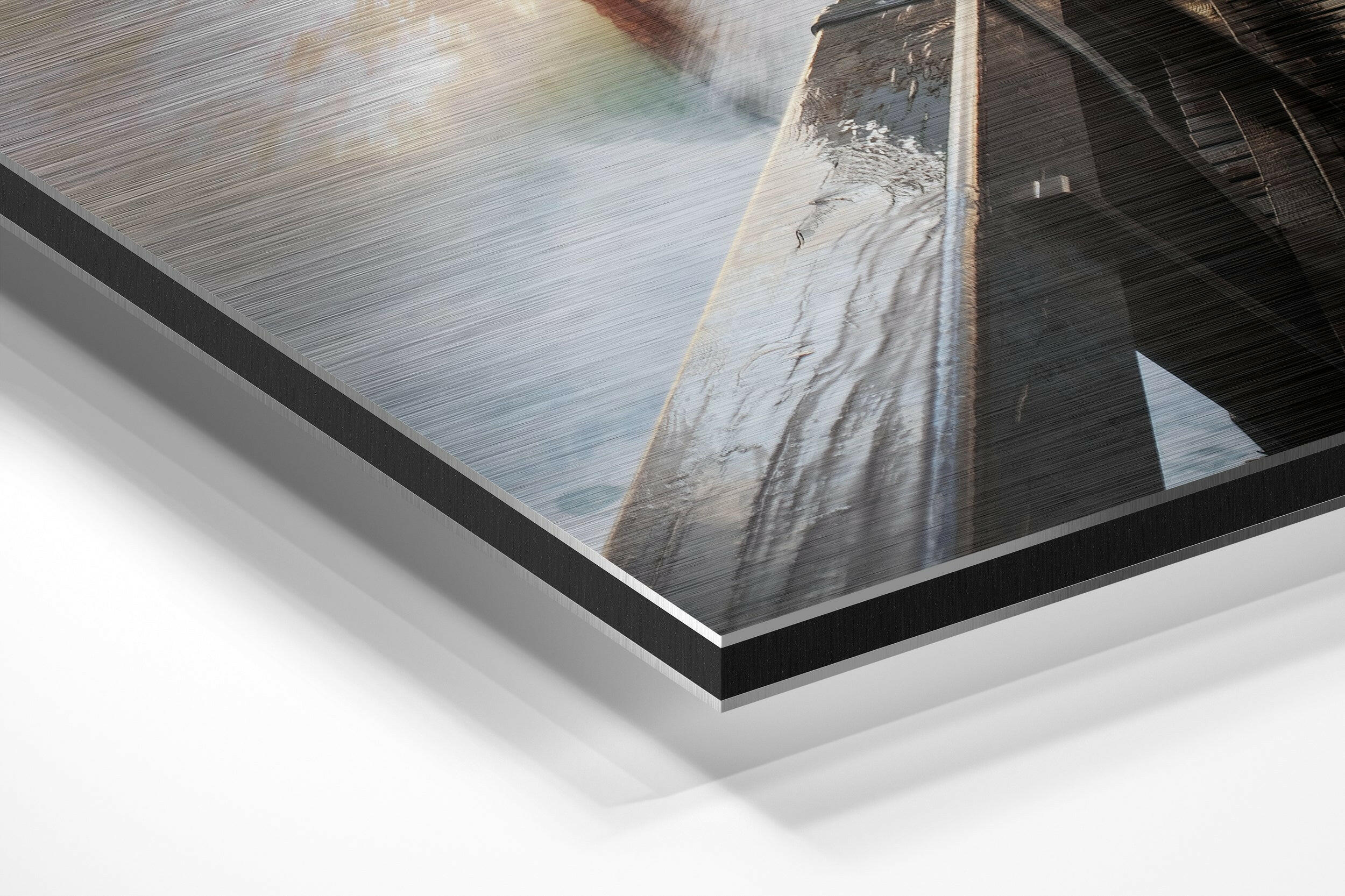 Lighthouse Brushed Aluminium Dibond Wall Art.