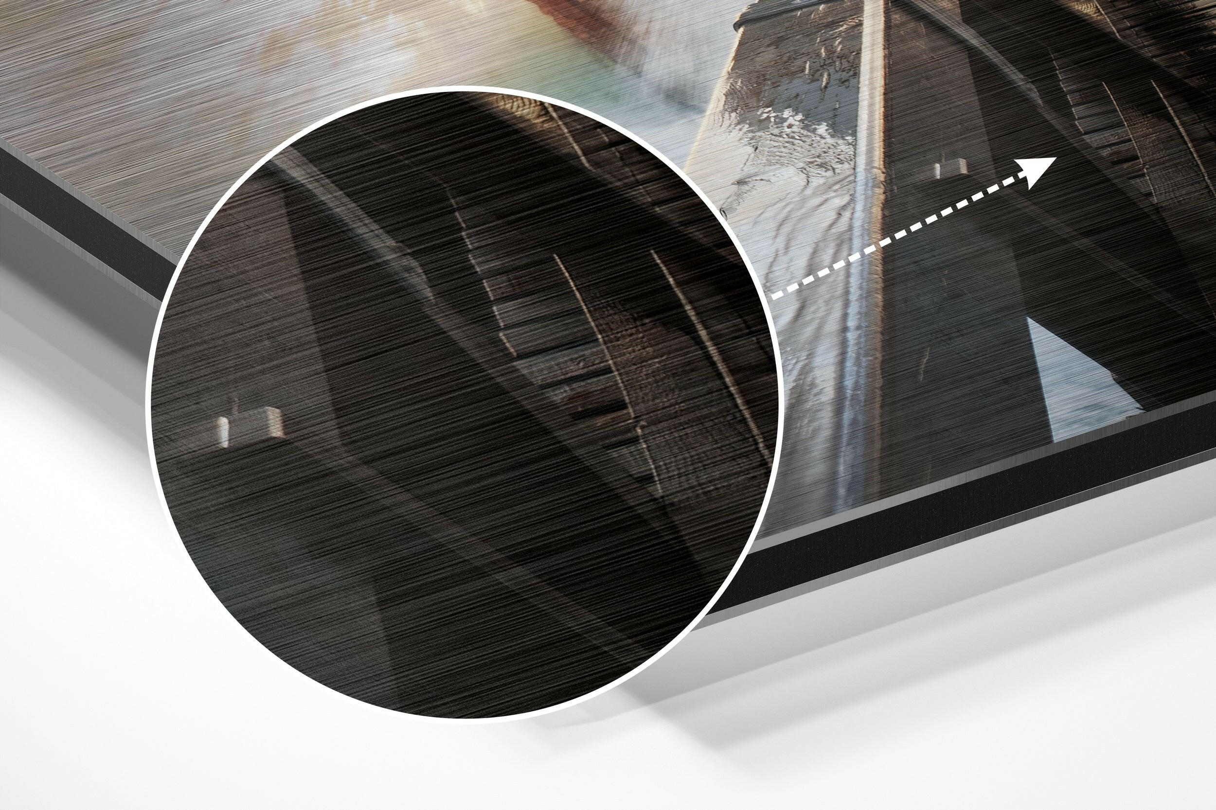 Lighthouse Brushed Aluminium Dibond Wall Art.