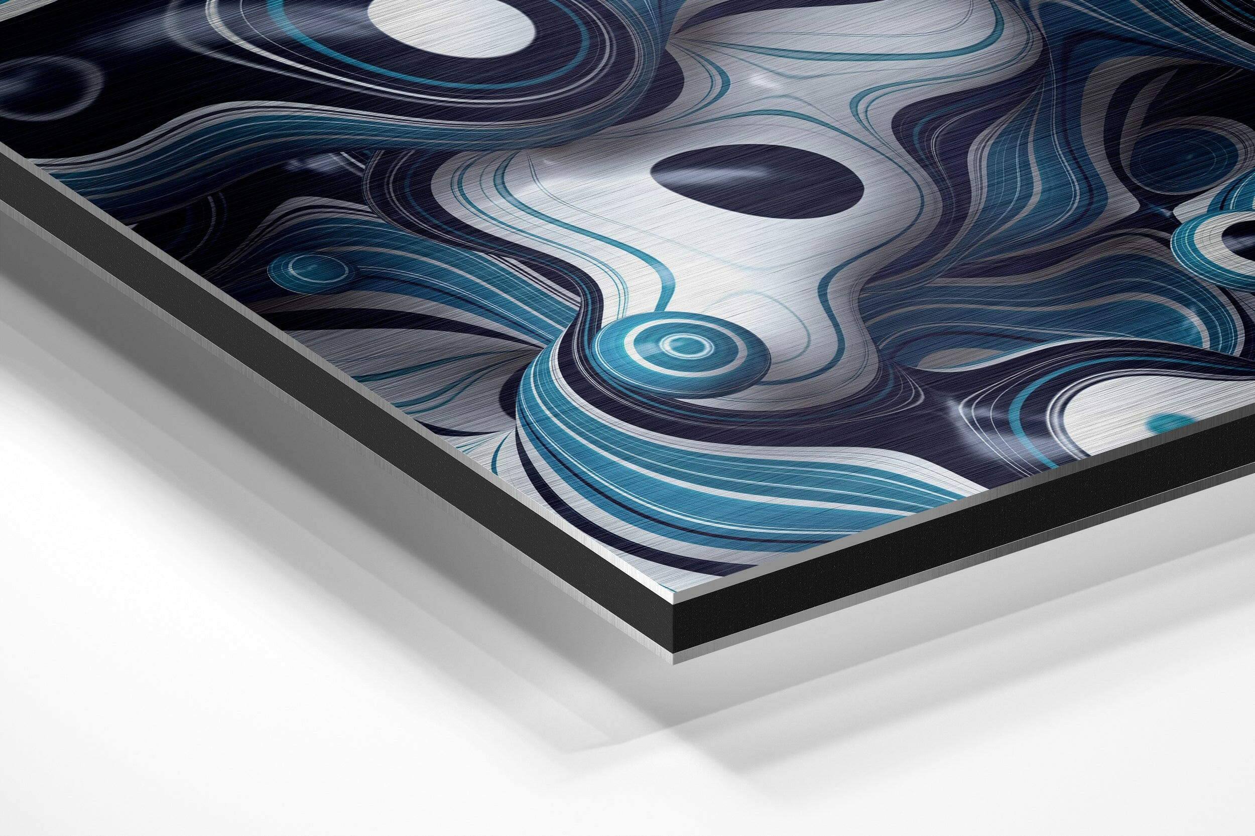 Evil Eyes Brushed Aluminium Dibond Wall Art.