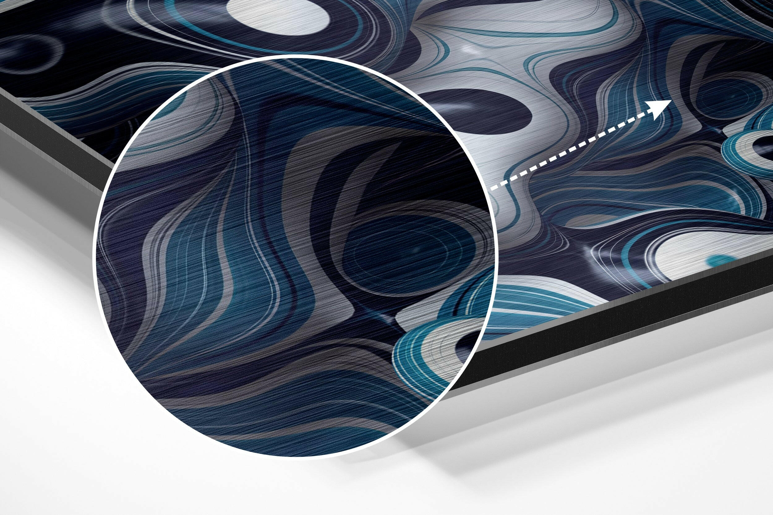 Evil Eyes Brushed Aluminium Dibond Wall Art.