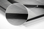 Geometric Buildings Brushed Aluminium Dibond Wall Art.