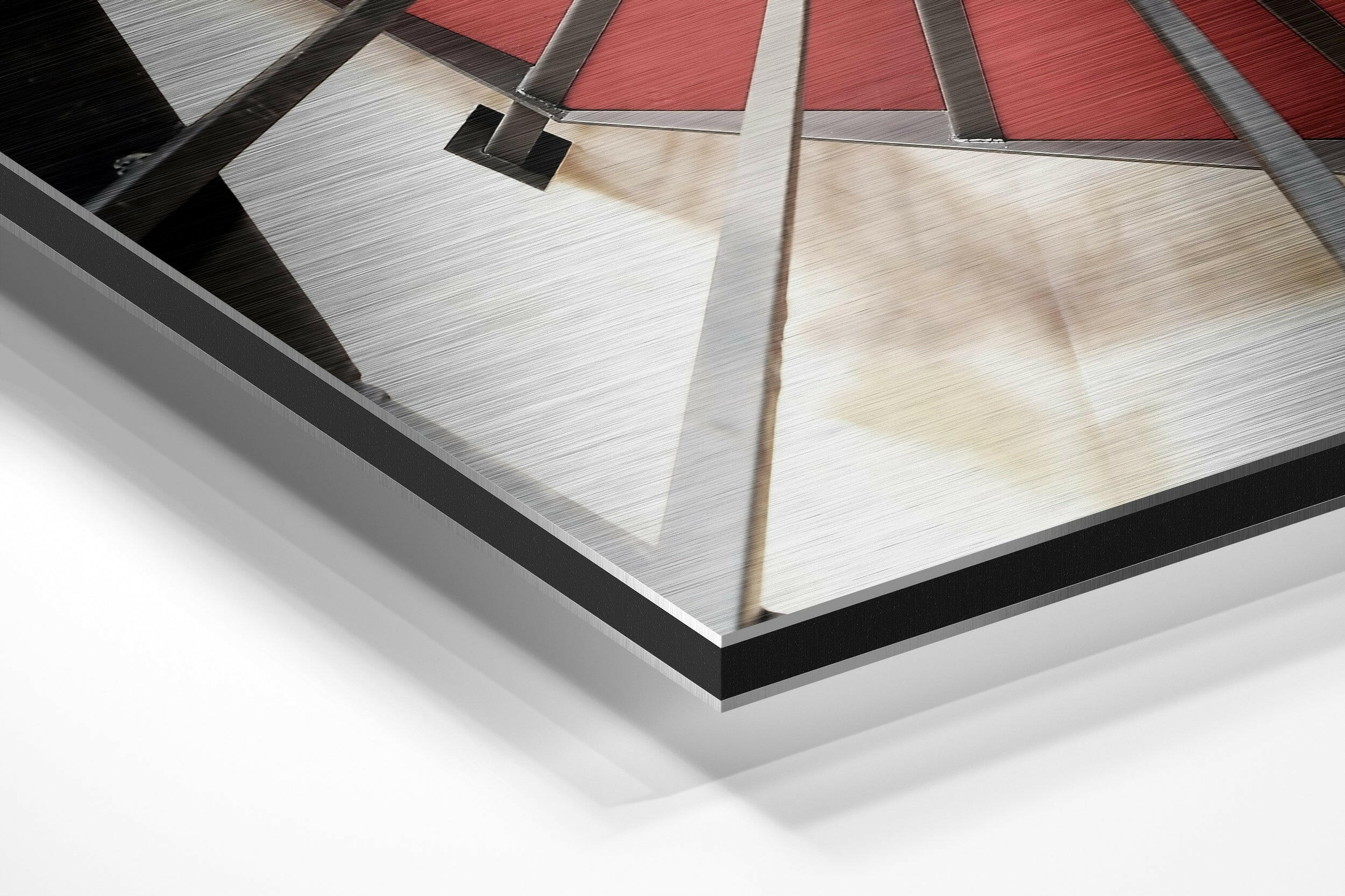 Spiral Brushed Aluminium Dibond Wall Art.