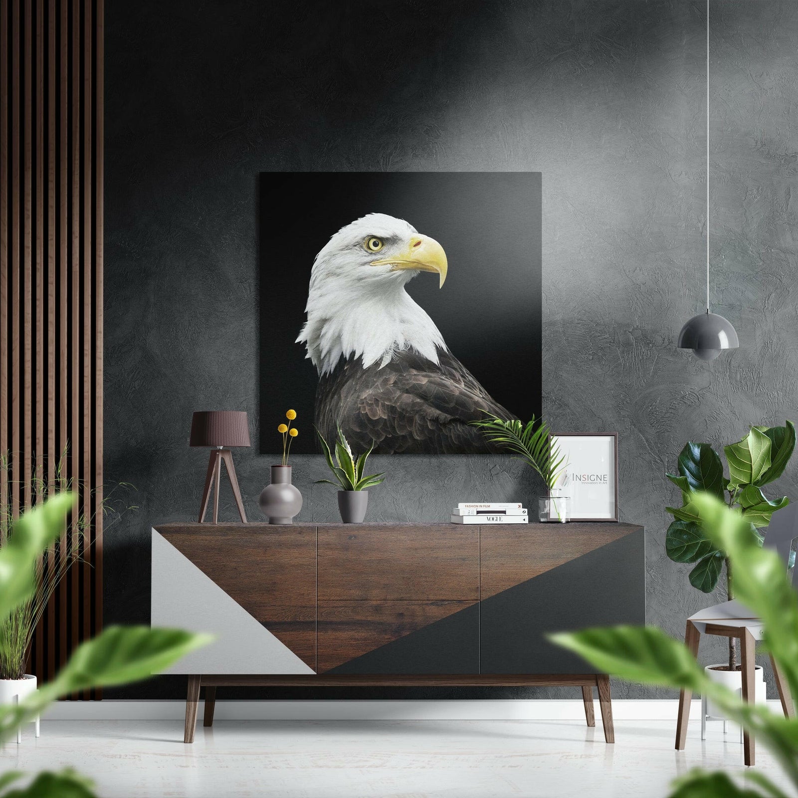Eagle Brushed Aluminium Dibond Wall Art