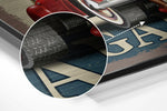 Vintage Garage Brushed Aluminium Dibond Wall Art.